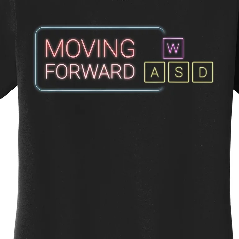 Wasd Moving Forward Retro Pc Gaming Inspirational Women's T-Shirt