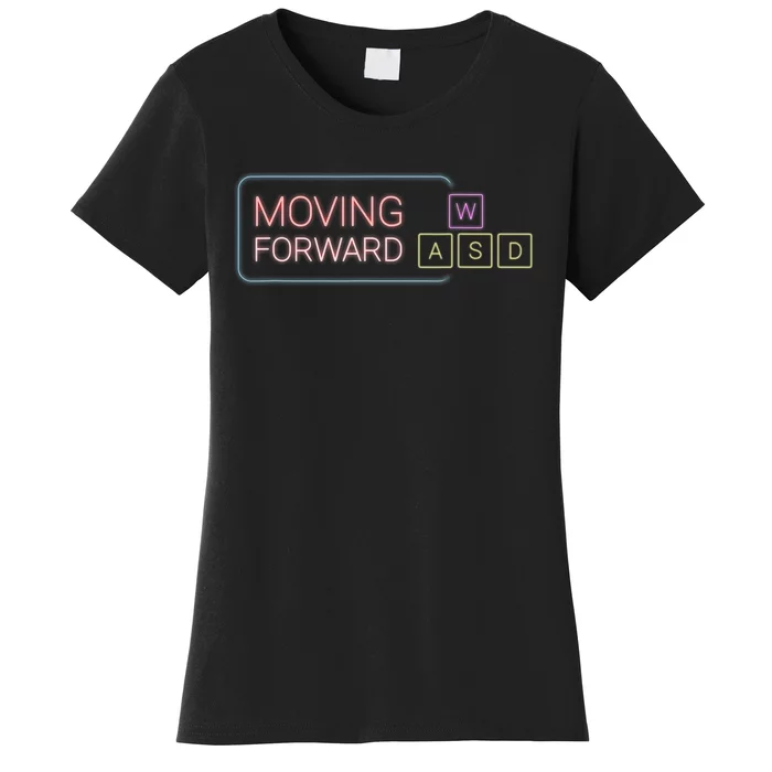 Wasd Moving Forward Retro Pc Gaming Inspirational Women's T-Shirt