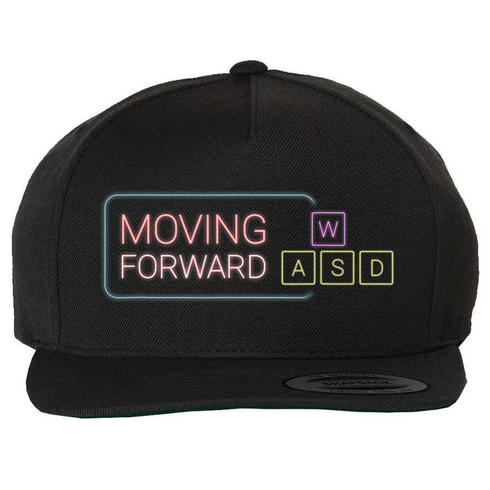 Wasd Moving Forward Retro Pc Gaming Inspirational Wool Snapback Cap