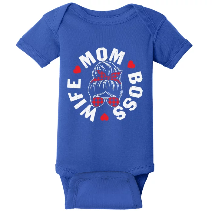 Wo Mama Grandma Mothers Day Clothing Love Mom Wife Boss Gift Baby Bodysuit