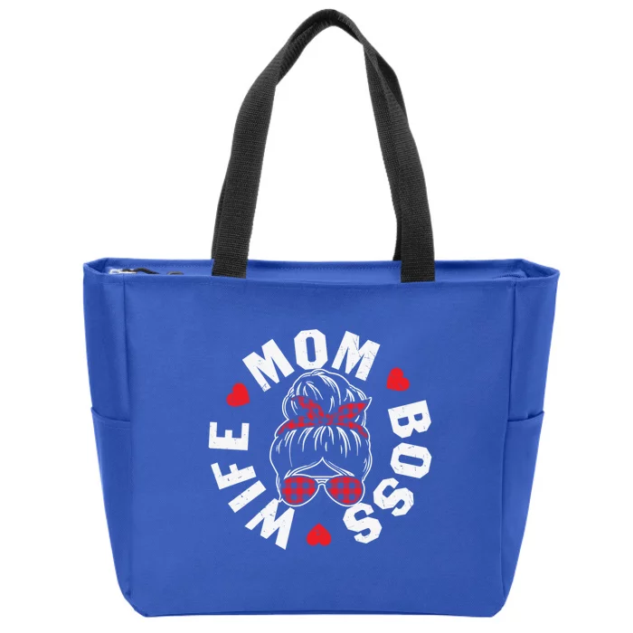 Wo Mama Grandma Mothers Day Clothing Love Mom Wife Boss Gift Zip Tote Bag