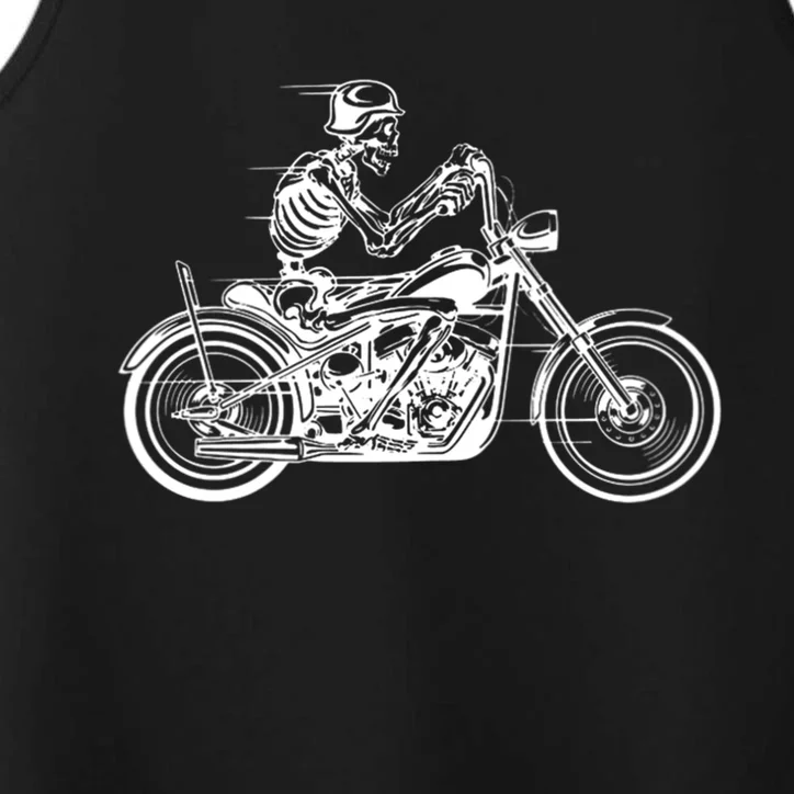 Wo Motorcycle Great Gift Motif Biker Funny Gift Road Trip Freedom Skull Gift Performance Tank