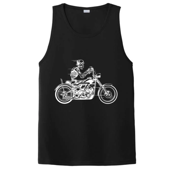 Wo Motorcycle Great Gift Motif Biker Funny Gift Road Trip Freedom Skull Gift Performance Tank