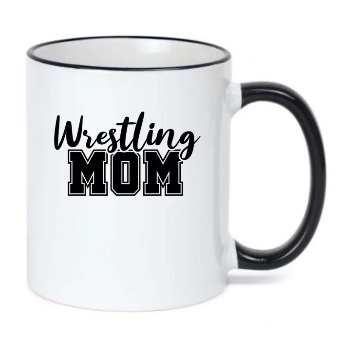 Wrestling Mom Gift Black Color Changing Mug