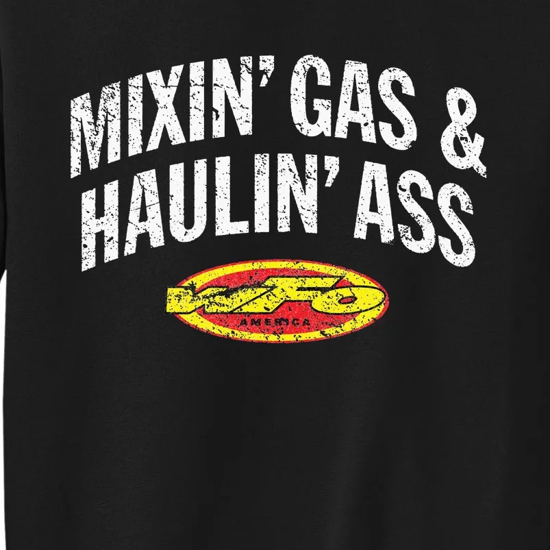 WFO Mixing Gas Hauling Ass Motocross Racer Dirt Bike Rider Tall Sweatshirt