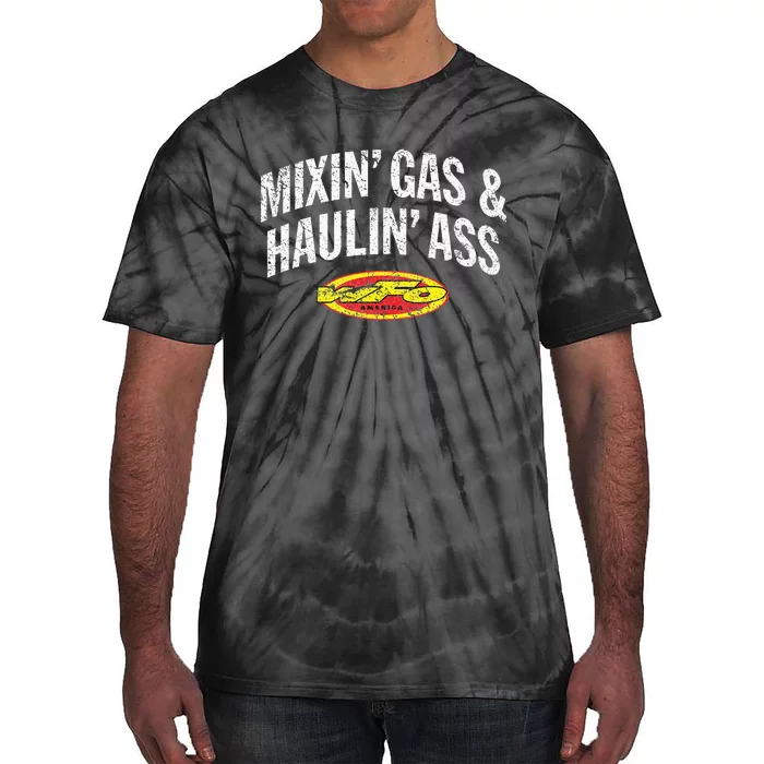 WFO Mixing Gas Hauling Ass Motocross Racer Dirt Bike Rider Tie-Dye T-Shirt