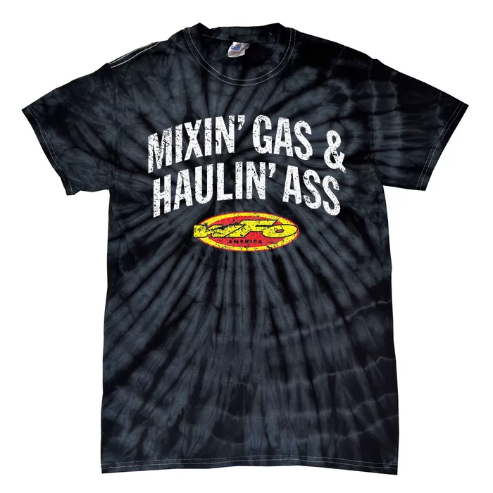 WFO Mixing Gas Hauling Ass Motocross Racer Dirt Bike Rider Tie-Dye T-Shirt