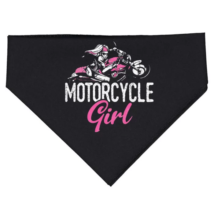 Womens Motorcycle Girl Bike Motor Motorcycle USA-Made Doggie Bandana