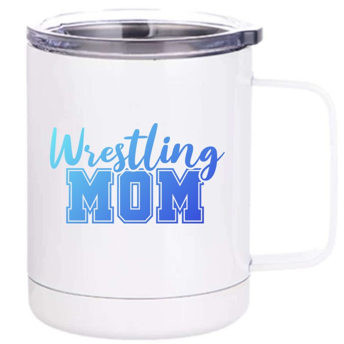 Wrestling Mom Gift Front & Back 12oz Stainless Steel Tumbler Cup