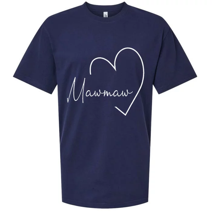 Womens Mawmaw Gift Grandma Christmas Mother's Day Sueded Cloud Jersey T-Shirt