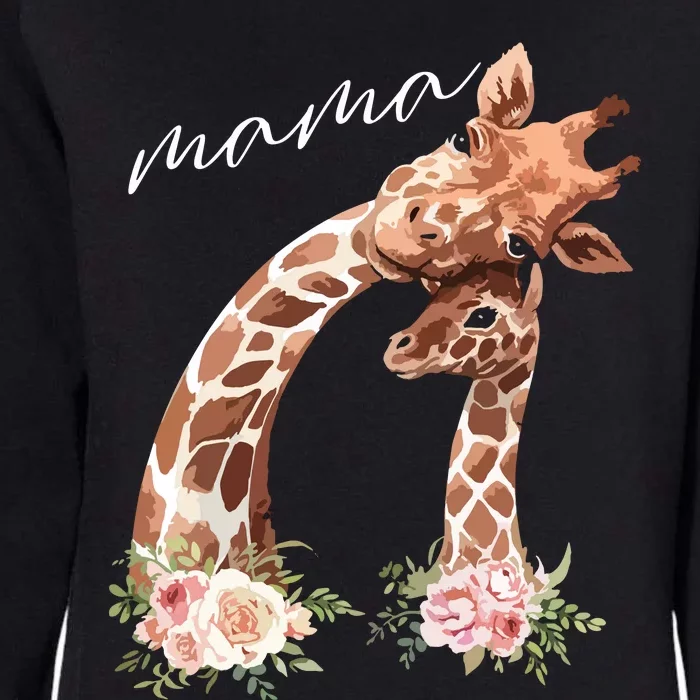 Womens Mama Giraffe Shirts New Mom Mommy Gift For Mothers Day Womens California Wash Sweatshirt