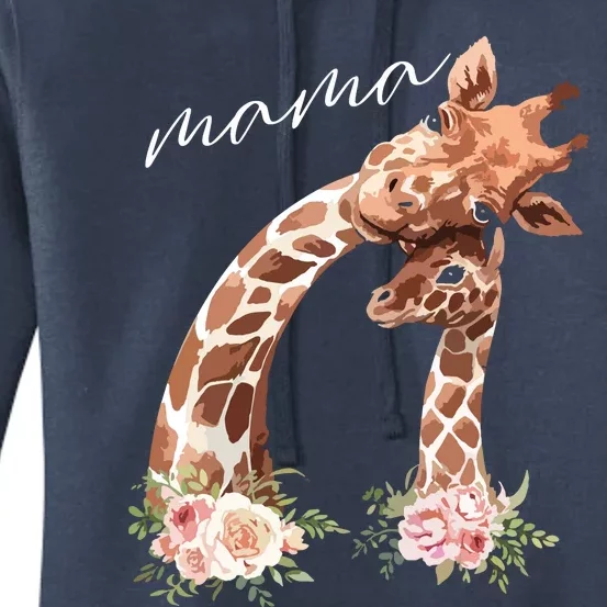 Womens Mama Giraffe Shirts New Mom Mommy Gift For Mothers Day Women's Pullover Hoodie