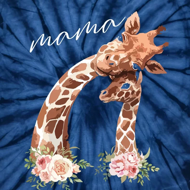 Womens Mama Giraffe Shirts New Mom Mommy Gift For Mothers Day Tie-Dye T-Shirt