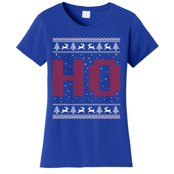 Where My HoS At Ho Matching Couple Santa Ugly Christmas Meaningful Gift Women's T-Shirt