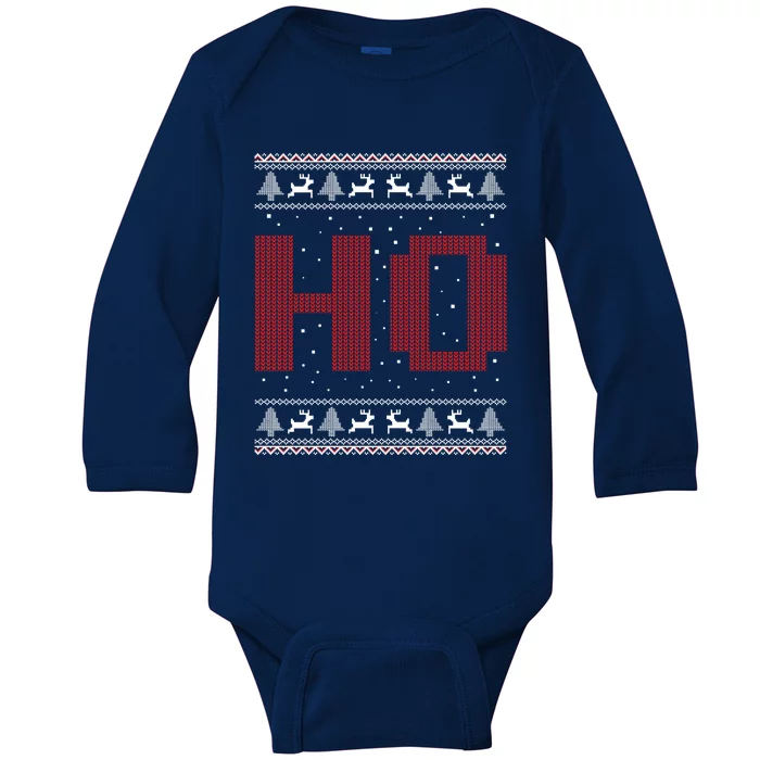 Where My HoS At Ho Matching Couple Santa Ugly Christmas Meaningful Gift Baby Long Sleeve Bodysuit