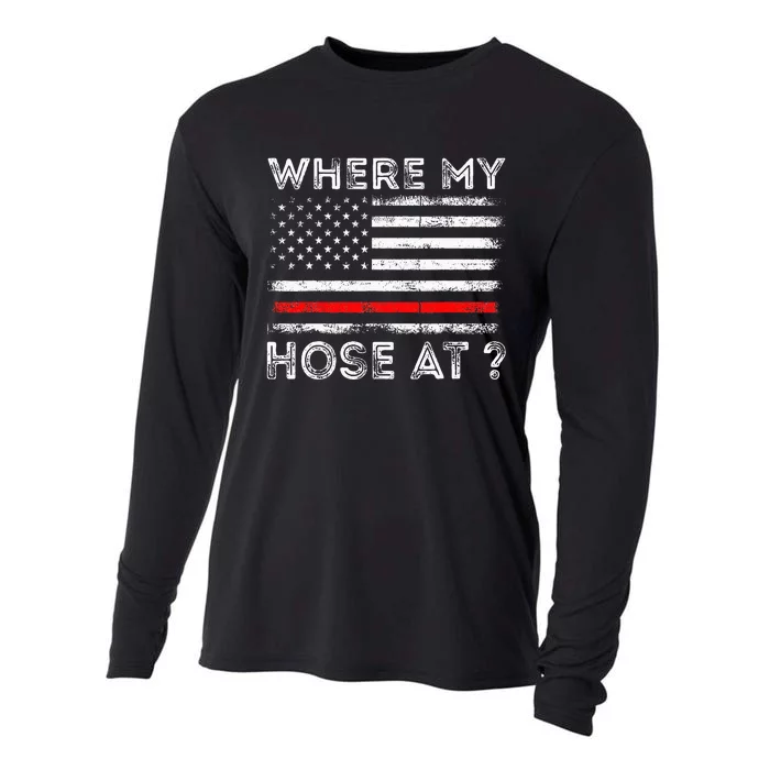 Where My Hose At Firefighter Cooling Performance Long Sleeve Crew