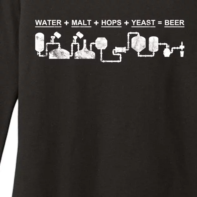 Water Malt Hops Yeast Beer Cycle Diagram Gift Great Gift Womens CVC Long Sleeve Shirt