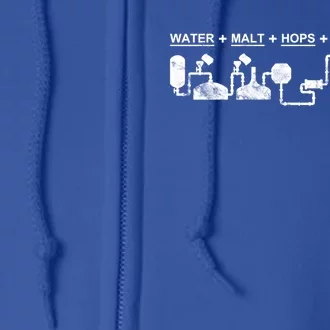 Water Malt Hops Yeast Beer Cycle Diagram Gift Great Gift Full Zip Hoodie