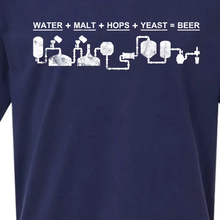 Water Malt Hops Yeast Beer Cycle Diagram Gift Great Gift Sueded Cloud Jersey T-Shirt