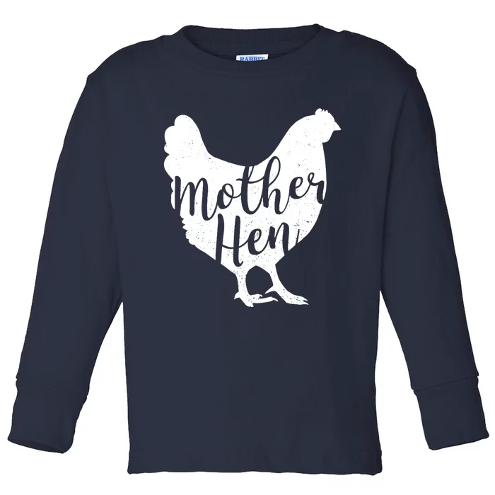 Wo Mother Hen Happy Mother's Day Cute Chicken Gift For Ladies VNeck Toddler Long Sleeve Shirt