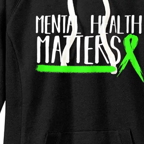 Womens Mental Health Matters Gift For Mental Health Awareness Women's Fleece Hoodie