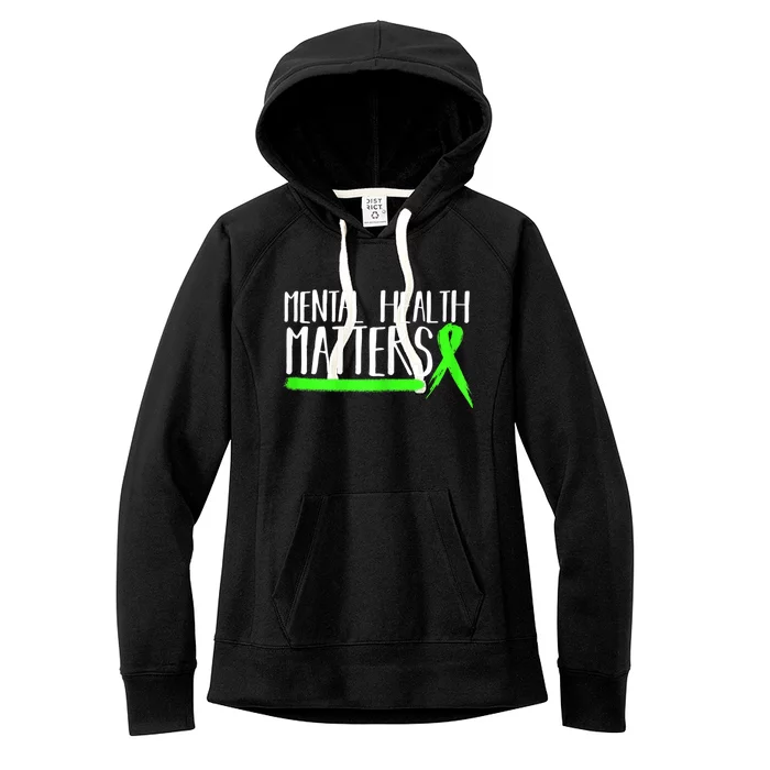 Womens Mental Health Matters Gift For Mental Health Awareness Women's Fleece Hoodie