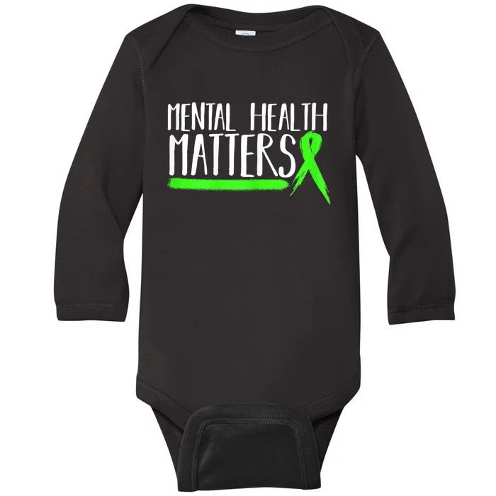 Womens Mental Health Matters Gift For Mental Health Awareness Baby Long Sleeve Bodysuit