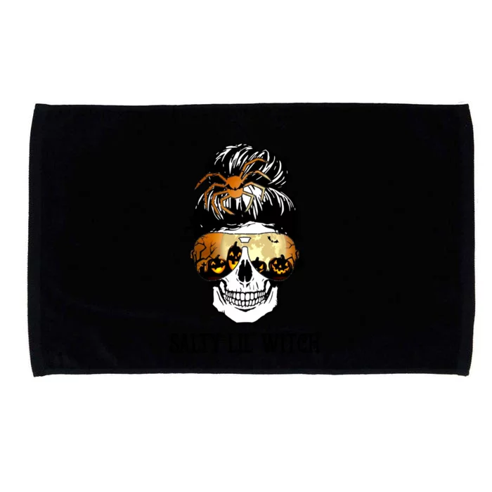 Witchy Mama Halloween Skull Witch Mom Spooky Gift Microfiber Hand Towel