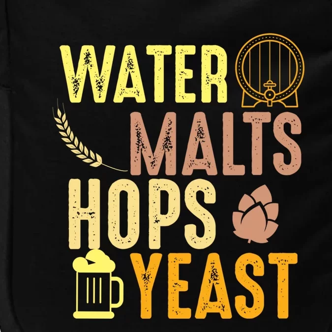 Water Malts Hops Yeast Beer Brewing Ingredients Gift Impact Tech Backpack