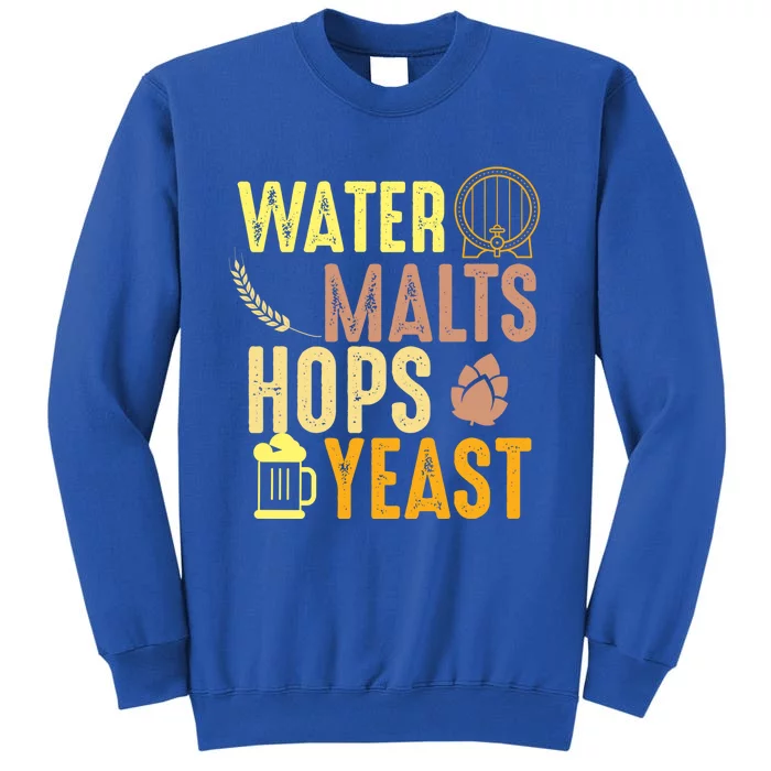 Water Malts Hops Yeast Beer Brewing Ingredients Gift Sweatshirt