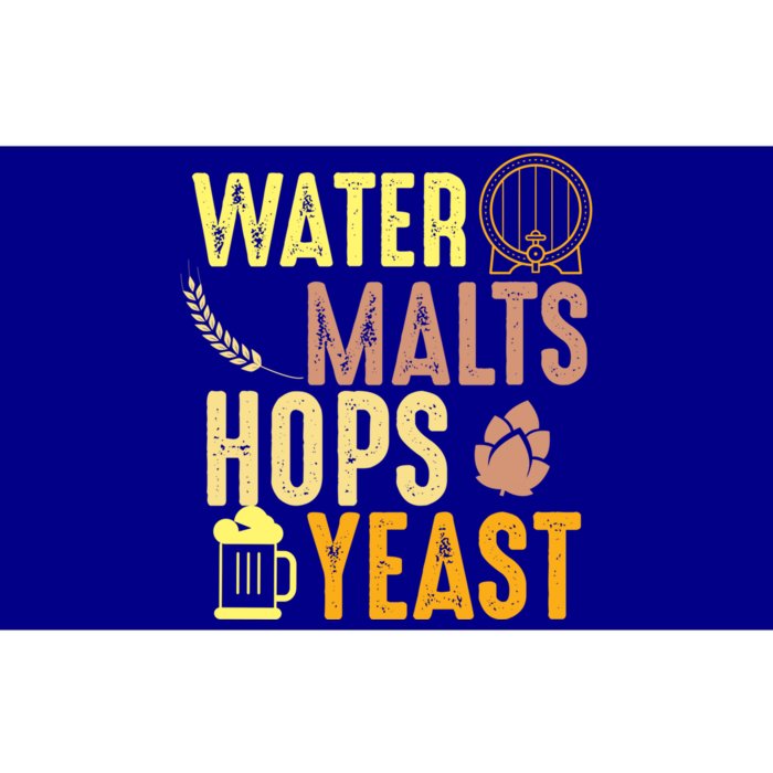 Water Malts Hops Yeast Beer Brewing Ingredients Gift Bumper Sticker