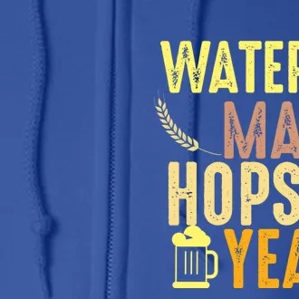 Water Malts Hops Yeast Beer Brewing Ingredients Gift Full Zip Hoodie