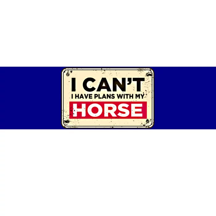 With My Horse Horse Lover Animal Lover Funny Cow Gift Bumper Sticker