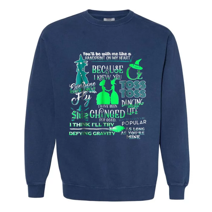 Wicked Musical Halloween Garment-Dyed Sweatshirt