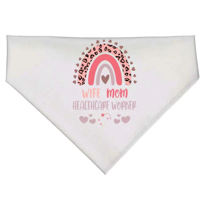 Wife Mom Healthcare Worker Strong As A Mother Nurse Mom Moth Great Gift USA-Made Doggie Bandana