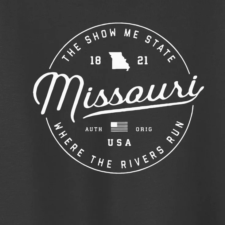 Warm Missouri Hoodie Badge Logo Hooded Toddler T-Shirt