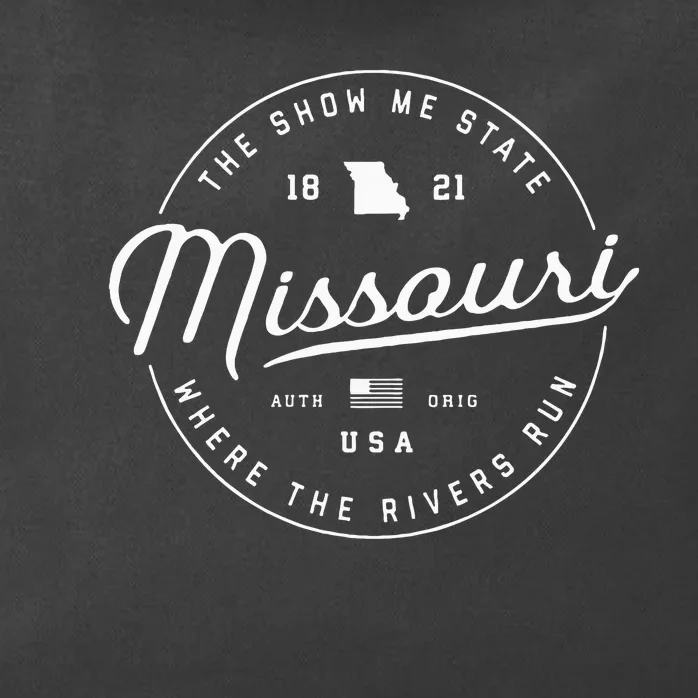 Warm Missouri Hoodie Badge Logo Hooded Zip Tote Bag