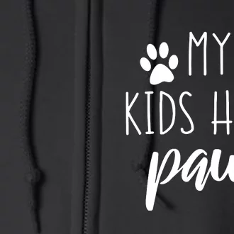 Womens My Have Paws Shirt Cute Birthday Gift Dog Cat Lover Mom Full Zip Hoodie