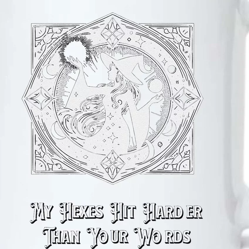 Witch My Hexes Hit Harder Than Your Words Magic Wicked Vamp Black Color Changing Mug