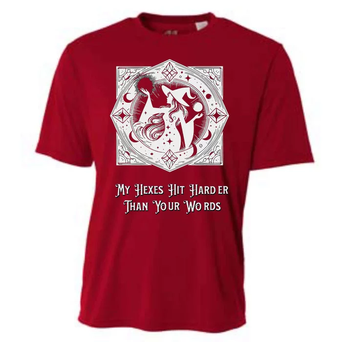 Witch My Hexes Hit Harder Than Your Words Magic Wicked Vamp Cooling Performance Crew T-Shirt