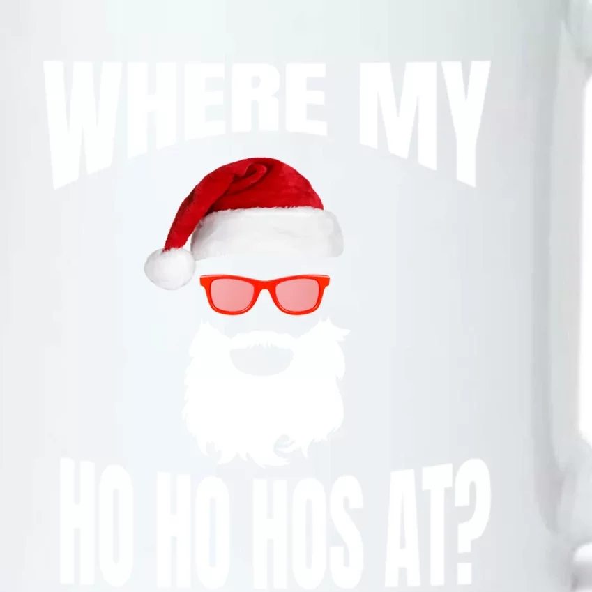 Where My Hos At Christmas Santa Ho Ho Hos Gift Black Color Changing Mug