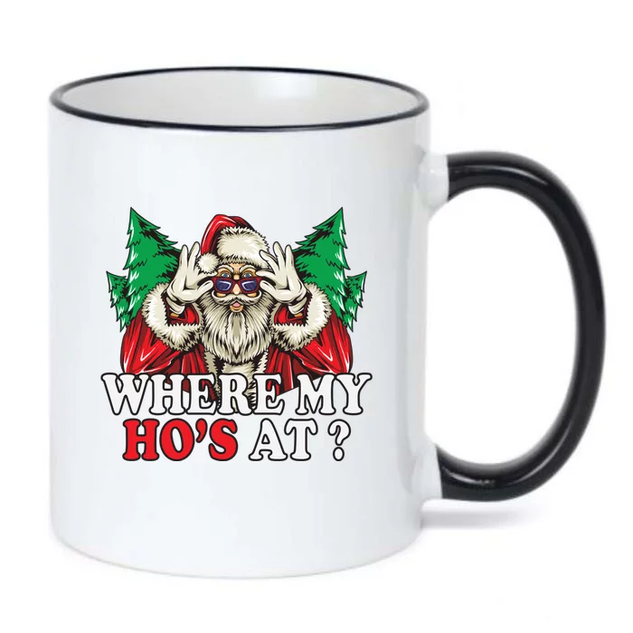 Where My Hos At Gift Black Color Changing Mug