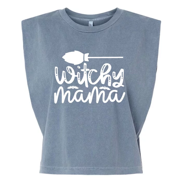 Witchy Mama Halloween Quote Garment-Dyed Women's Muscle Tee