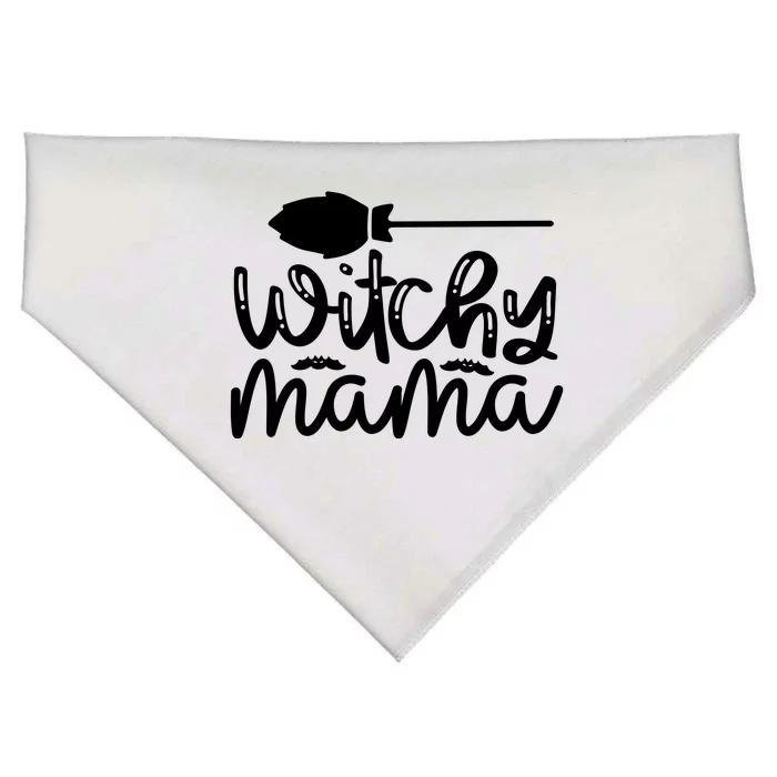 Witchy Mama Halloween Quote USA-Made Doggie Bandana