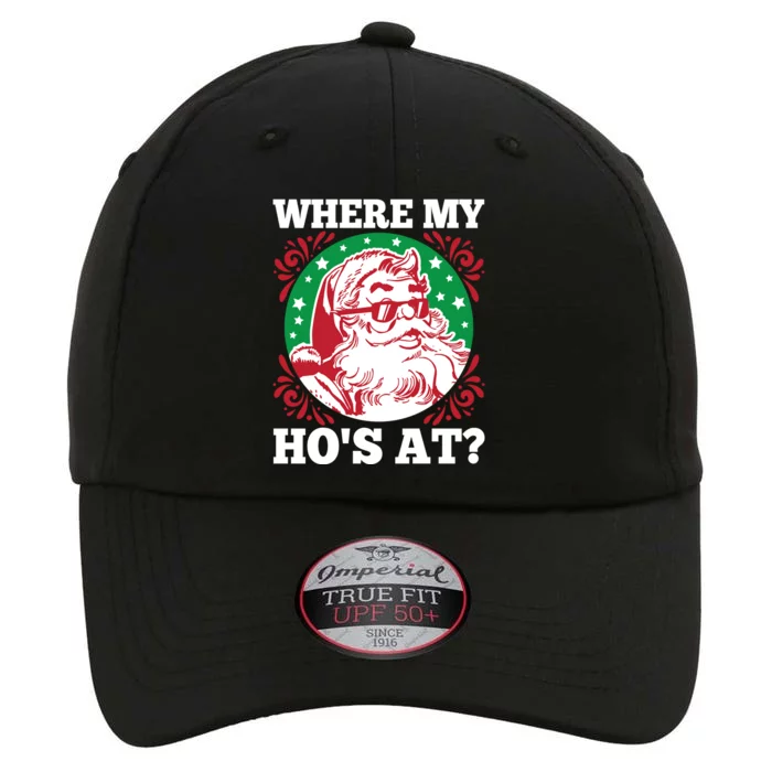 Where My Hos At Santa Funny Christmas Gift The Original Performance Cap