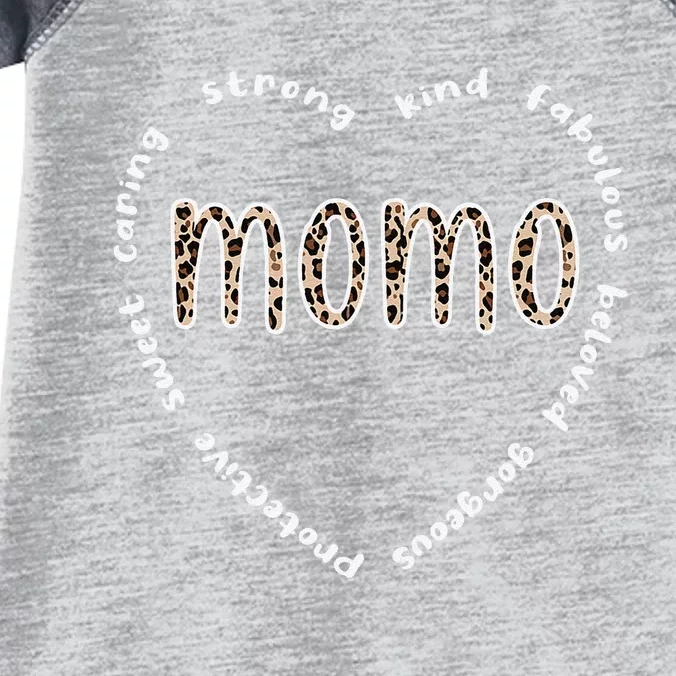 Womens Momo Heart Momo Grandmother Appreciation Momo Grandma Infant Baby Jersey Bodysuit