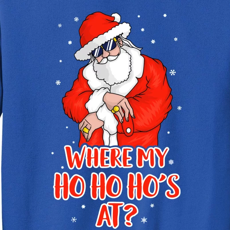 Where My Ho Ho Ho's At Inappropriate Funny Christmas Adult Gift Sweatshirt