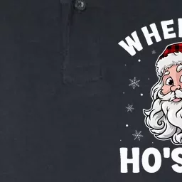 Where My Hos At Christmas Pajamas Santa Adult Humor Funny Softstyle Adult Sport Polo