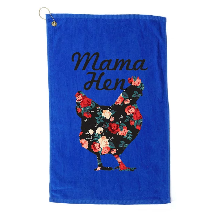 Womens Mama Hen Funny Mother's Day Chicken Mom Farmer Farm Gift Platinum Collection Golf Towel