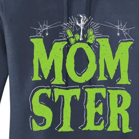 Womens Momster Halloween Monster Best Mom Ever Spooky Mommy Women's Pullover Hoodie